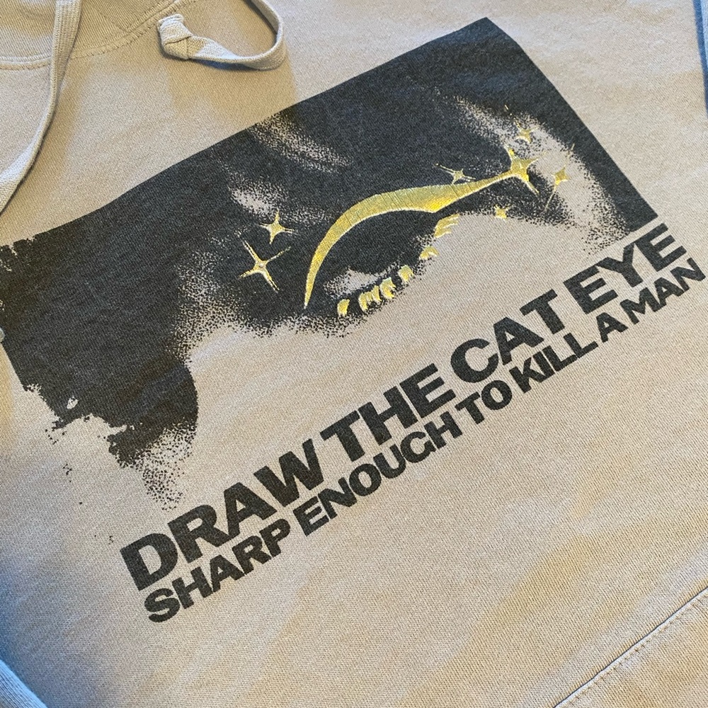 Taylor Swift Midnights Draw the Cat Eye Vigilante Hoodie Gray L - Picture 2 of 4